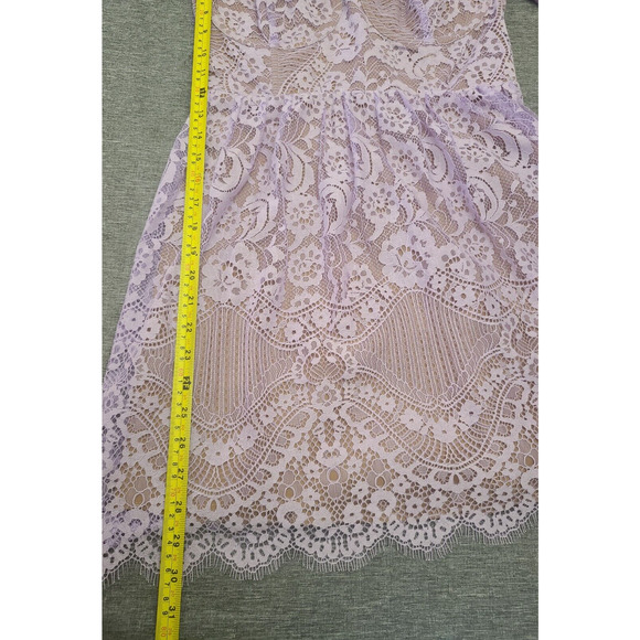 For Love & Lemons Valentina Coquette Lace MilkMaid Dress in Lavender Size M - Picture 10 of 12